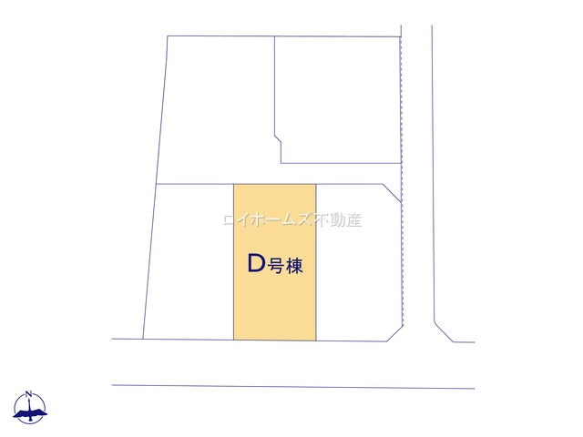 【区画図】 | 一宮市時之島字新田東37『仲介料無料』新築戸建て | D号棟
