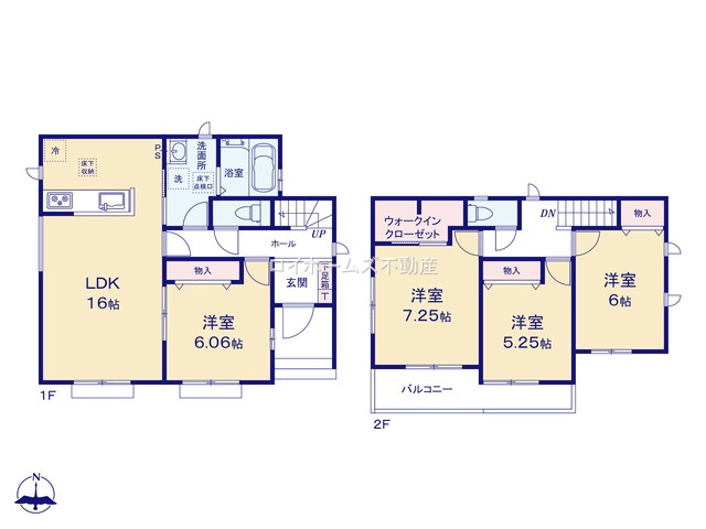 【間取り】 | 一宮市時之島字新田東37『仲介料無料』新築戸建て | E号棟