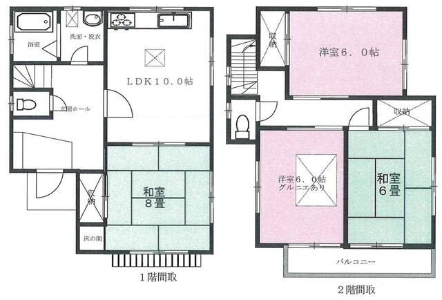 杉田貸家２の間取り