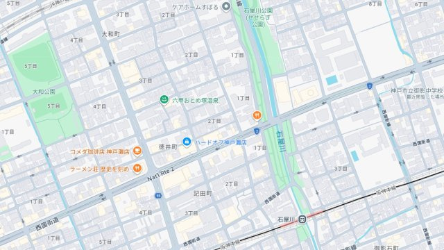 神戸市灘区記田町　新築一戸建ての地図
