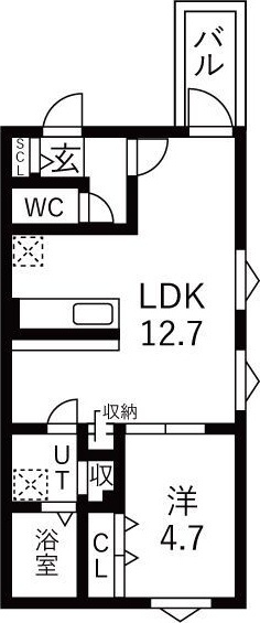 ソレイユ大宝の間取り