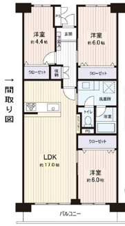 【間取り】 | 越谷ファミリータウンＡ棟
