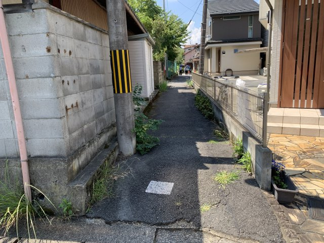 京都市左京区上高野木ノ下町　建築条件無し売土地の前面道路含む現地写真
