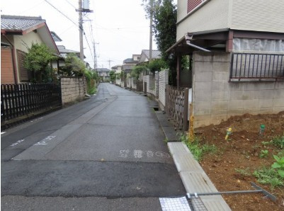 坂戸市清水町新築戸建の前面道路含む現地写真