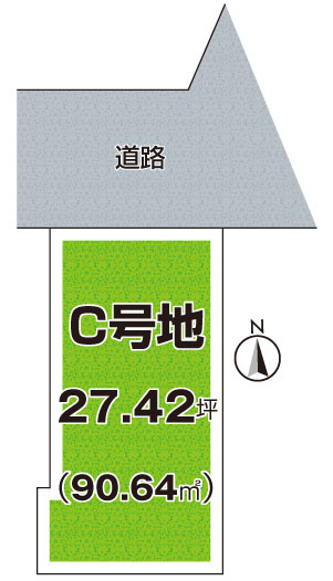 豊中市利倉西　売土地の土地図|C号地