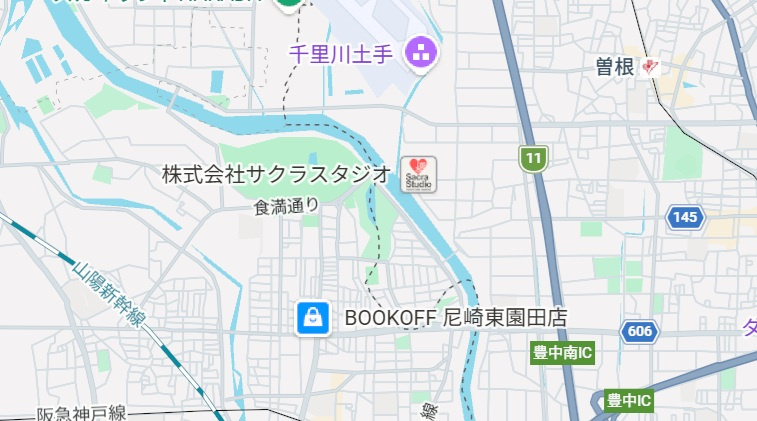 豊中市利倉西　売土地の地図