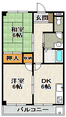 ドミール中山の間取り