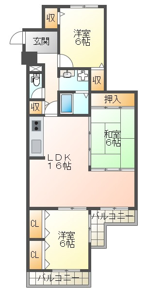 ネオハイツ垂水の間取り