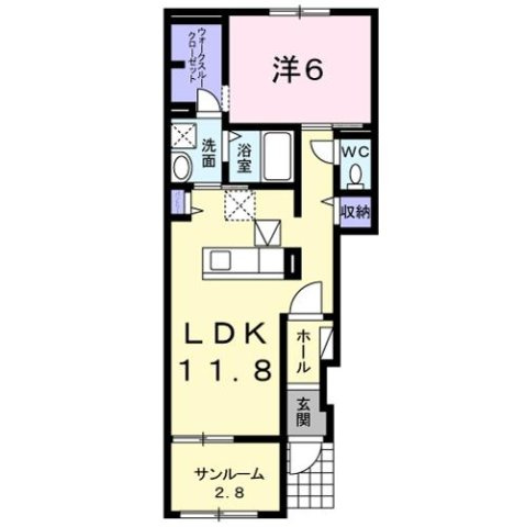 サンリット広川Ⅱの間取り