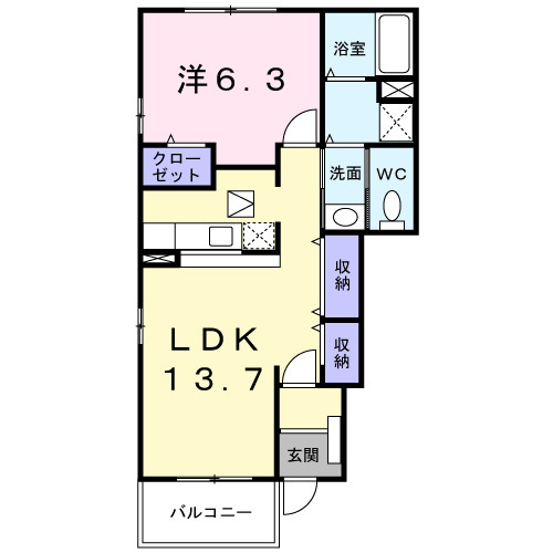 ベル　アミティエの間取り