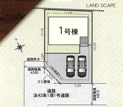 秦野市西田原新築戸建て　第19-1号棟の区画図|区画図「秦野市西田原新築戸建て　1号棟」