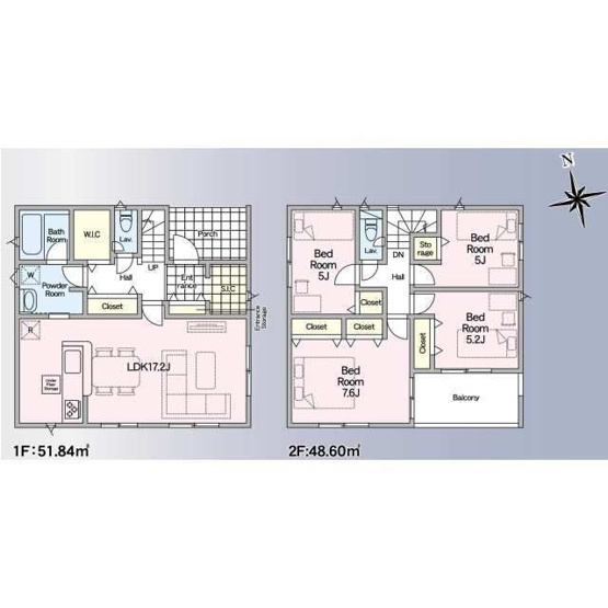 【間取り】 | CRADLE  GARDEN加須市北下新井第6　5号棟
