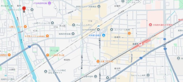 高槻グランドハイツの地図