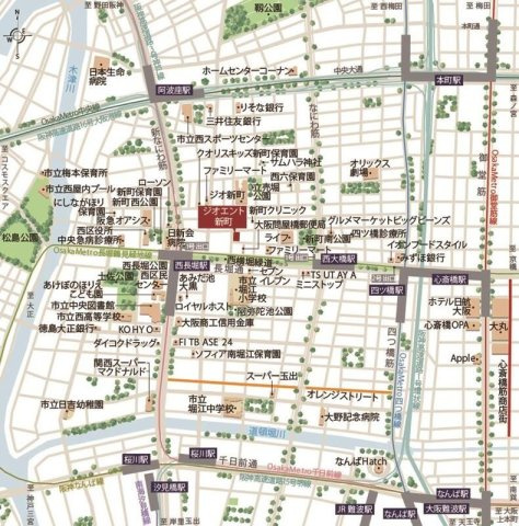 ジオエント新町の地図