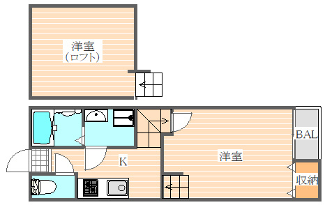 クレオ箱崎宮前3番館(犬猫飼育可能のネット無料デザイナーズ賃貸アパート！)の間取り|使いやすい間取りです。
