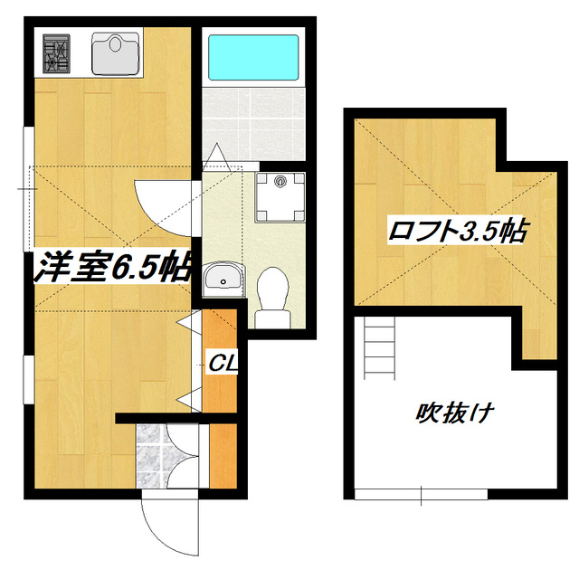 ＳｅｂｏＳｅｂｏ小岩の間取り|ロフト付きアパート！
