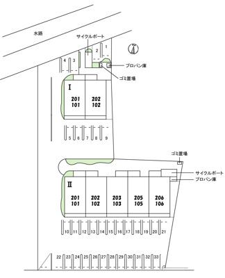 【区画図】 | ボヌールⅠ