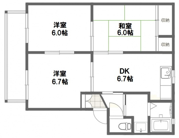 【間取り】 | アシェットA棟