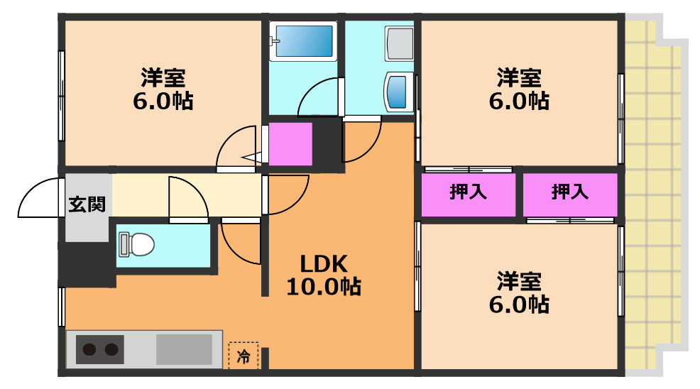 SUNハイム城南の間取り