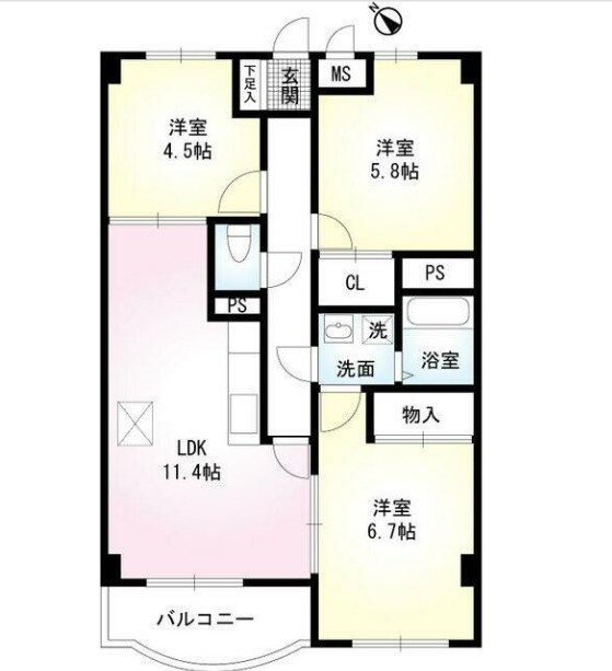 メゾンファミーユ南大塚の間取り