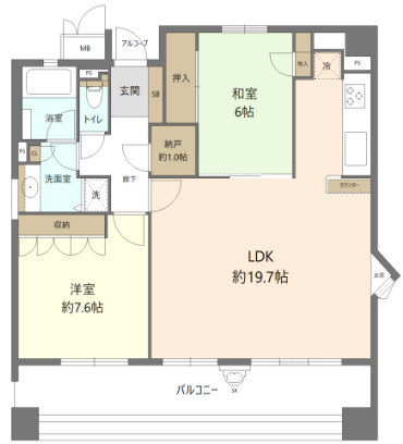 本町パーク・ホームズCITY　WESTの間取り