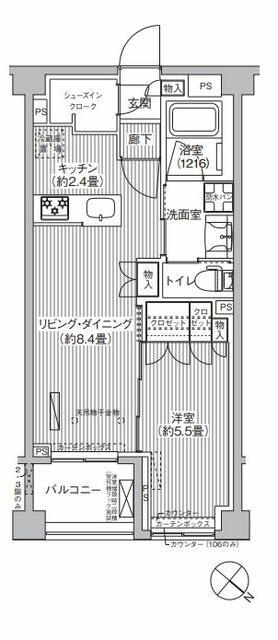 シティカレント目黒学芸大学の間取り|寝室と生活空間を分けられる間取り