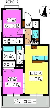 ラフィーネ roの間取り
