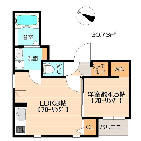 パームヴィラ笹原1の間取り|使いやすい間取りです。