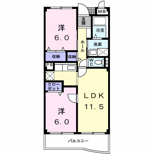 OAK　ROYALⅠ番館の間取り