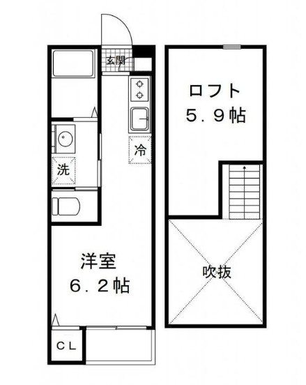 仲介手数料（賃料の1.10ヵ月）の50％OFF対象物件！の間取り