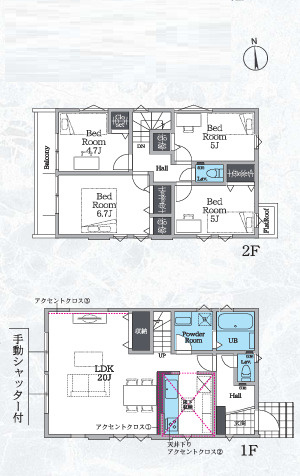 藤沢市善行坂2期　新築戸建　全３棟3号棟の間取り