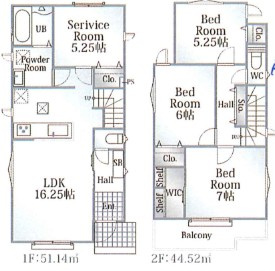 【同施工物件ご案内可能】名古屋市南区堤起町2丁目　全2棟の間取り