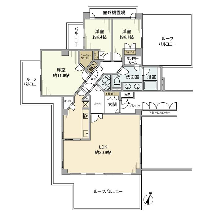 パークハウス・ジオ六番町の間取り