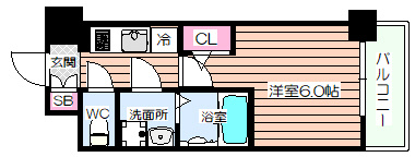 【間取り】 | エスリード弁天町クレール