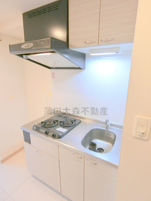 ルーブル蒲田南伍番館のキッチン|2口ガスグリル付システムキッチン