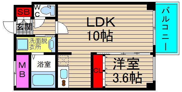 ザ・パーククロス阿波座の間取り