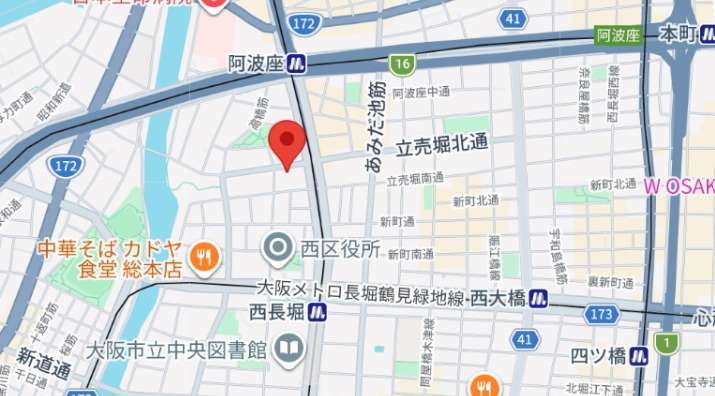 ザ・パーククロス阿波座の地図