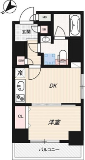 【間取り】 | GENOVIA水天宮前Ⅱskygarden（ジェノヴィア水天宮前Ⅱスカイガーデン）