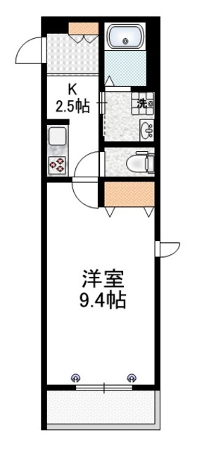 Gran Soleilの間取り|★ゆったりくつろげる１Ｋタイプ★