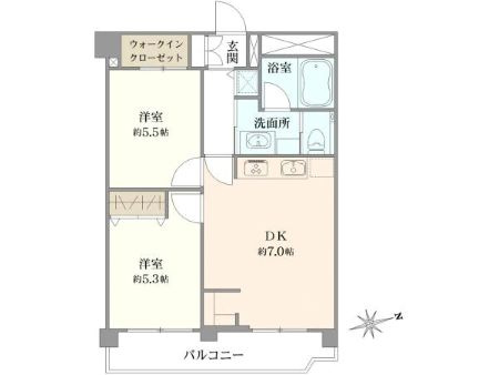 不二ハイツの間取り
