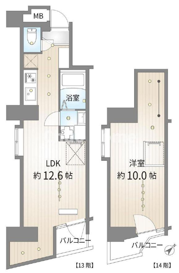 メインステージ入谷の間取り|最上階・南東向き・角部屋につき日当たり・通風・眺望良好。新規フルリノベーション施工が完了いたしましたのでいつでも内覧が可能です。安心のアフターサービス保証付きですのでご購入後も安心して暮らせます。