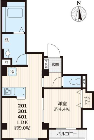 ソレイユ新大橋の間取り
