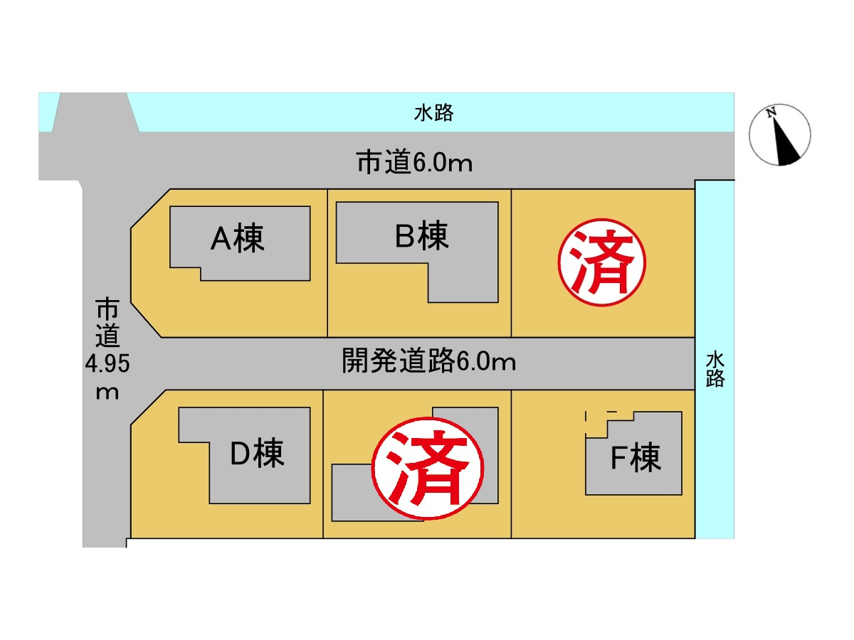 新築戸建　大垣市島里　全６区画分譲の区画図|■区画図
■YAMADA電機の　ヤマダ不動産　株式会社リライフ　
いつでもお問合わせ下さい。