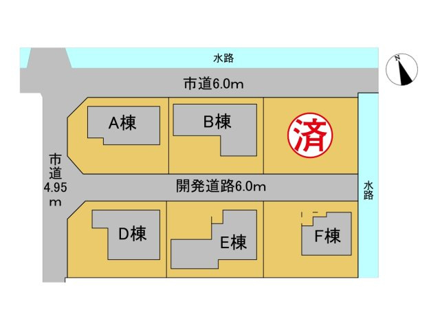 新築戸建　大垣市島里　全６区画分譲の区画図|■区画図
■YAMADA電機の　ヤマダ不動産　株式会社リライフ　
いつでもお問合わせ下さい。