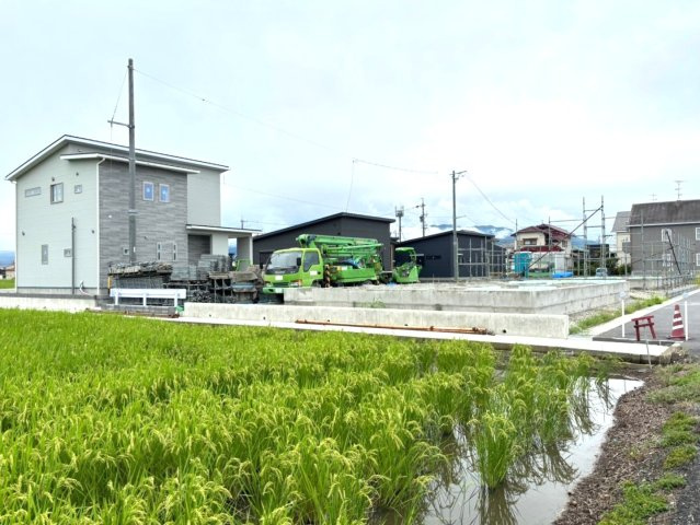 新築戸建　大垣市島里　全６区画分譲の外観|「現地（2026年9月7日）撮影」　
■全体写真　
■ヤマダ不動産　株式会社リライフ　