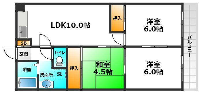 エコーハイツⅡの間取り