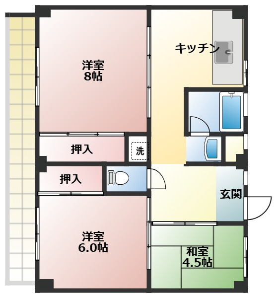 ビレッジハウス不入斗1号棟の画像