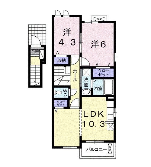 フェリーチェカーサの間取り
