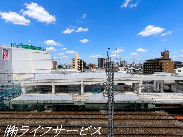 【展望】 | シティコート下新庄１号棟 | バルコニーからの眺望／最上階・６階につき眺望良好！