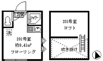 杉並区下高井戸１丁目のアパートの間取り